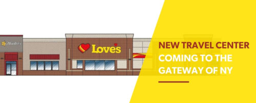 Love's travel center banner.