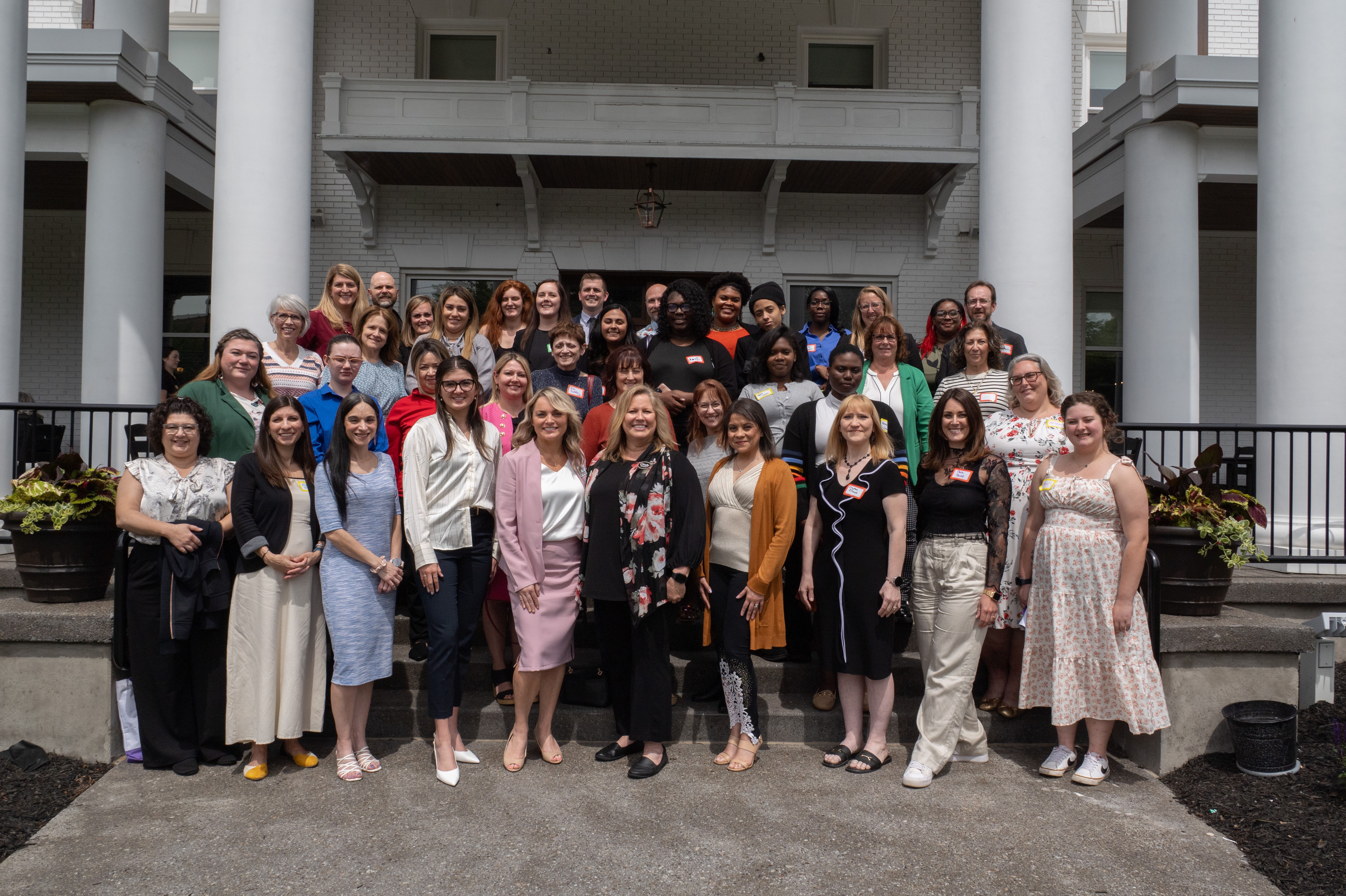 Group of people mountain biking in the snow.